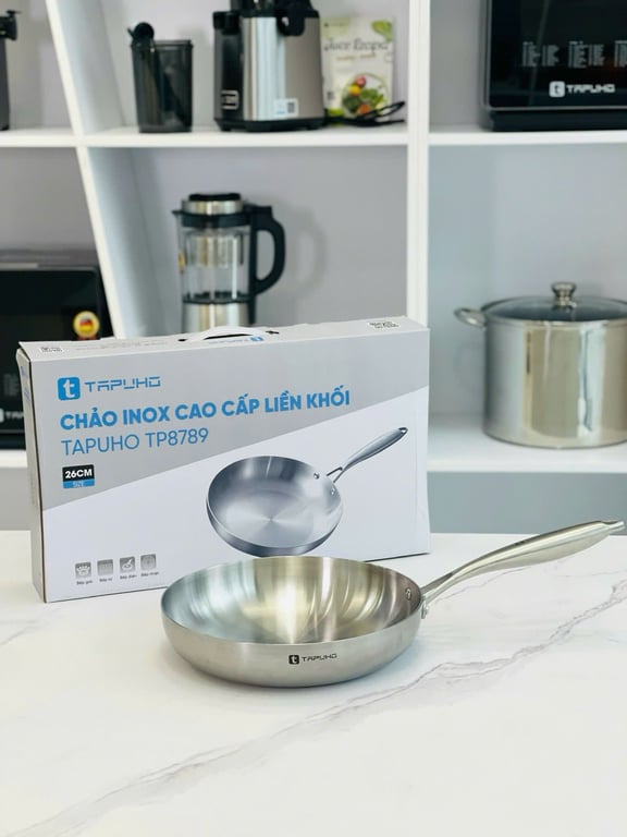 CHẢO INOX 3 LỚP LIỀN KHỐI – SIZE 26CM TAPUHO