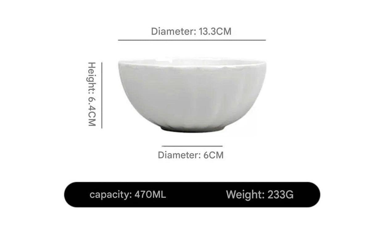 Hộp 4 bát sứ xương cao cấp 13.3cm - CKM193