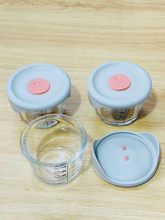 Set 3 Hộp Đựng Thức Ăn Cho Bé Lock&Lock  230ml Có Vạch Chia