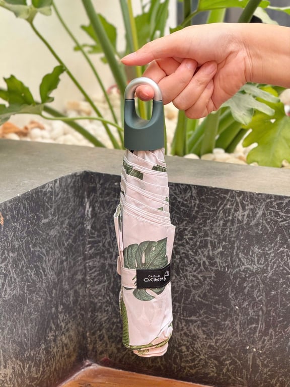 Ô siêu nhẹ gấp gọn có móc treo, ô  tự động 2 chiều 10 nan kaiyo