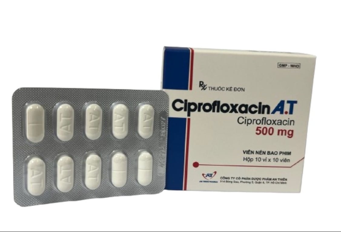 Ciprofloxacin 500mg an thiên h/100v nén