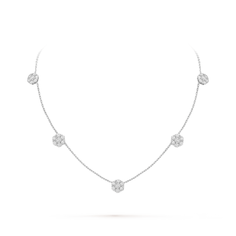 Fleurette necklace, 5 flowers