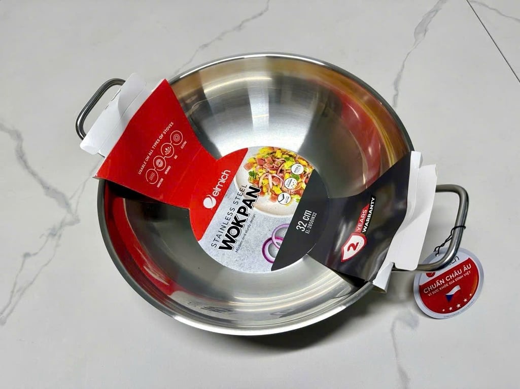 EL2850 - Chảo xào inox Elmich, size 32cm