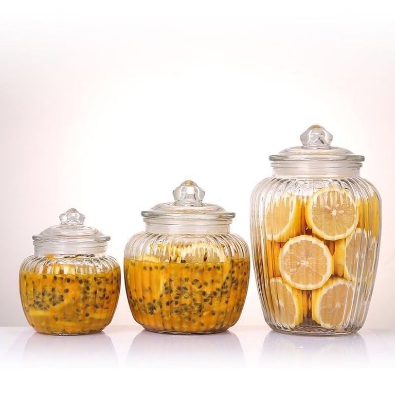 SET 3 HŨ THỦY TINH QUẢ BÍ