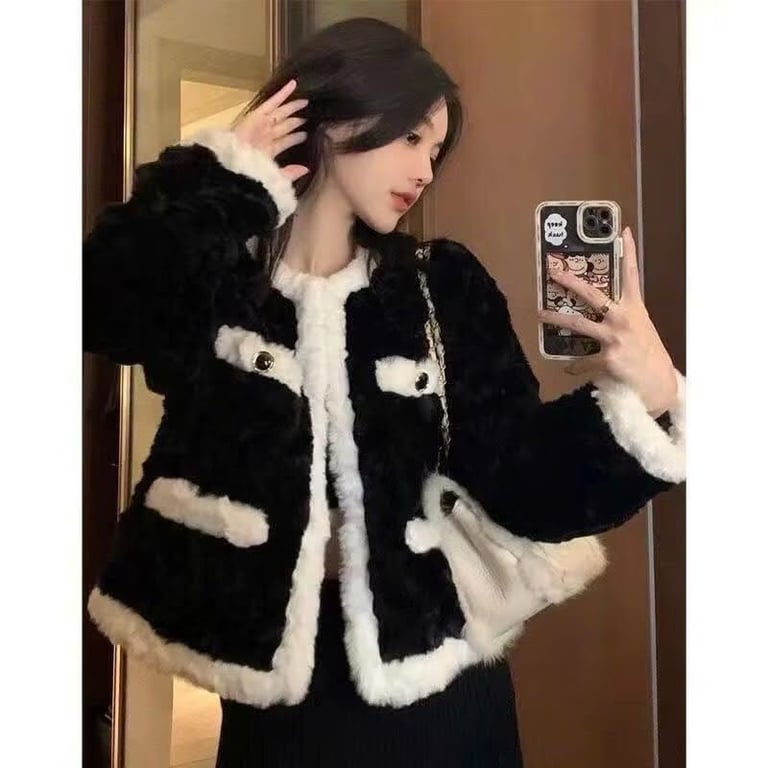 Ak lông tho đen viền trắng