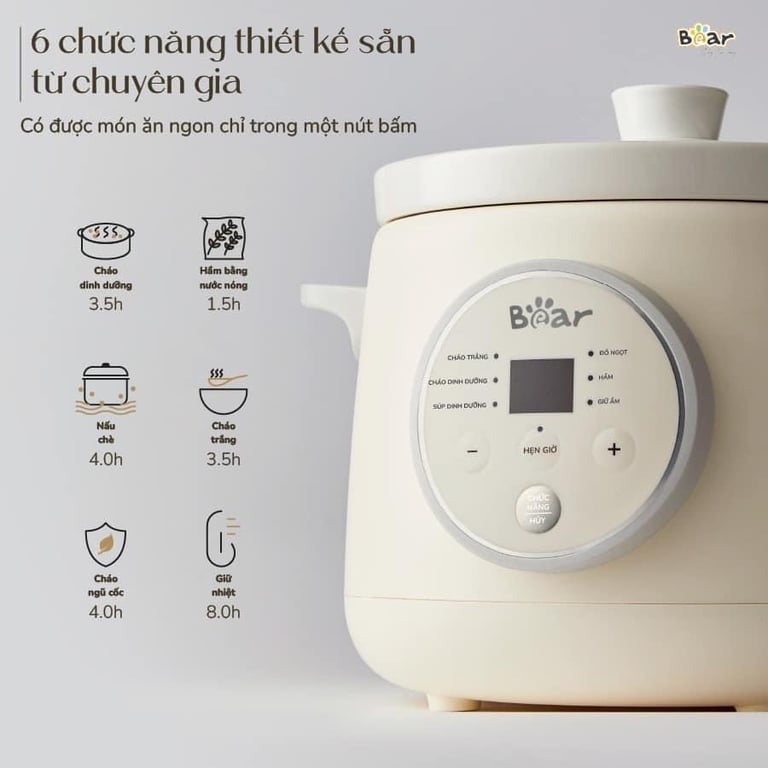 Nồi nấu chậm Bear 1,5L SB-NNC15