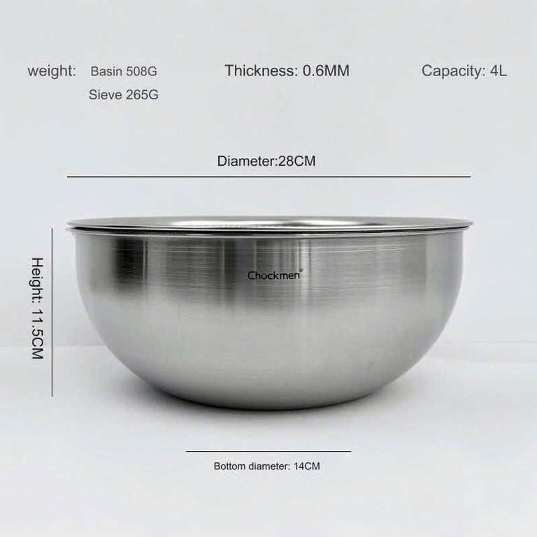 BỘ TÔ RỔ CHOCKMEN INOX 18/10 SIZE 19/22/25/28cm