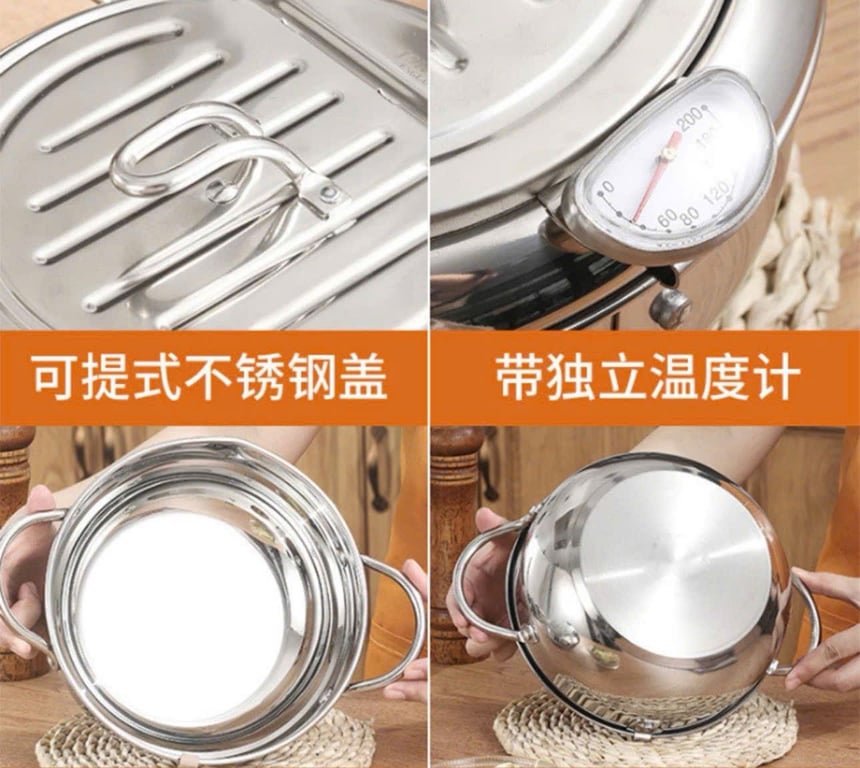 Nồi chiên ngập dầu Fryer Pot 2.2 lít và 3.4lít