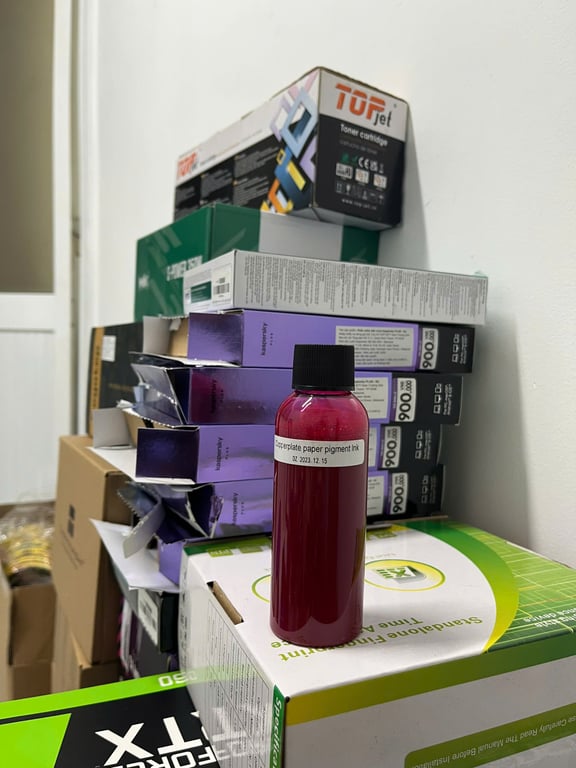 Mực Dầu Pigment Màu Đỏ 100ml