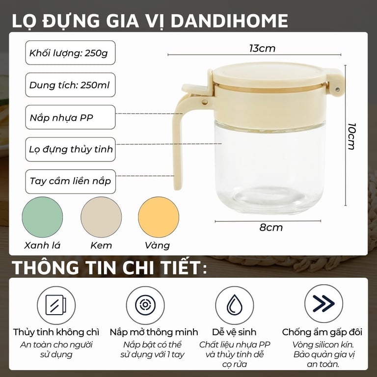 LỌ ĐỰNG GIA VỊ DANDIHOME
