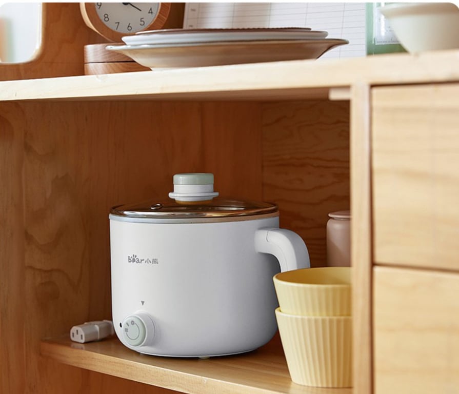 ❤️ NỒI ĐIỆN ĐA NĂNG BEAR 1.2L - CÓ CHỐNG DÍNH  + Xửng hấp