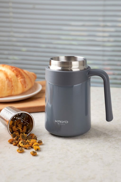 Cốc giữ nhiệt inox 304 kèm lọc trà Kaiyo 350ml