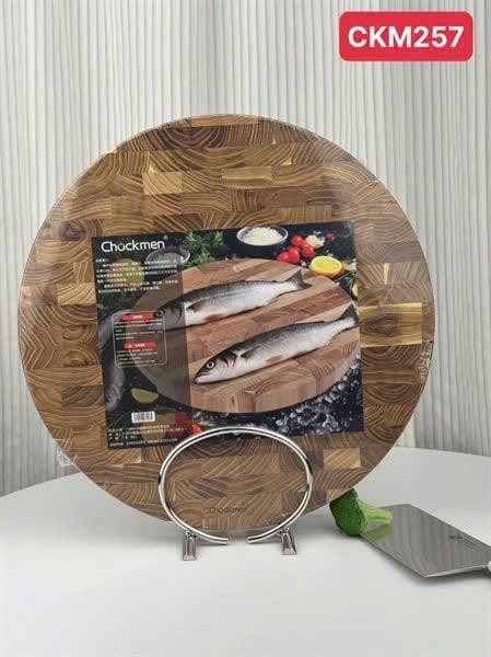 Thớt gỗ TEAK size đại Chockmen 43cm