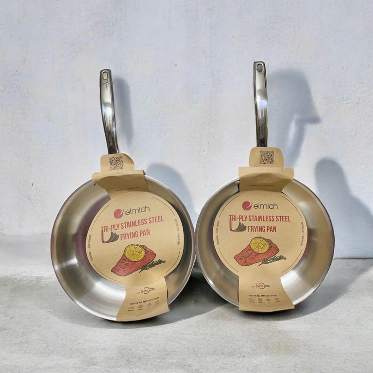 CHẢO INOX TRI-PLY ELMICH 24 26CM