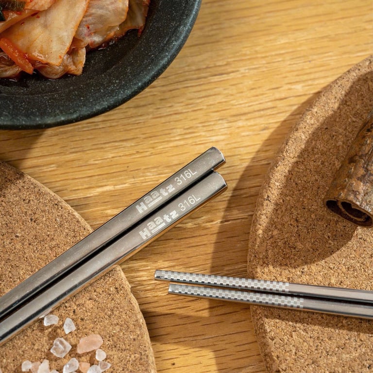 Set 10 đôi đũa inox 316 HAATZ Hàn Quốc