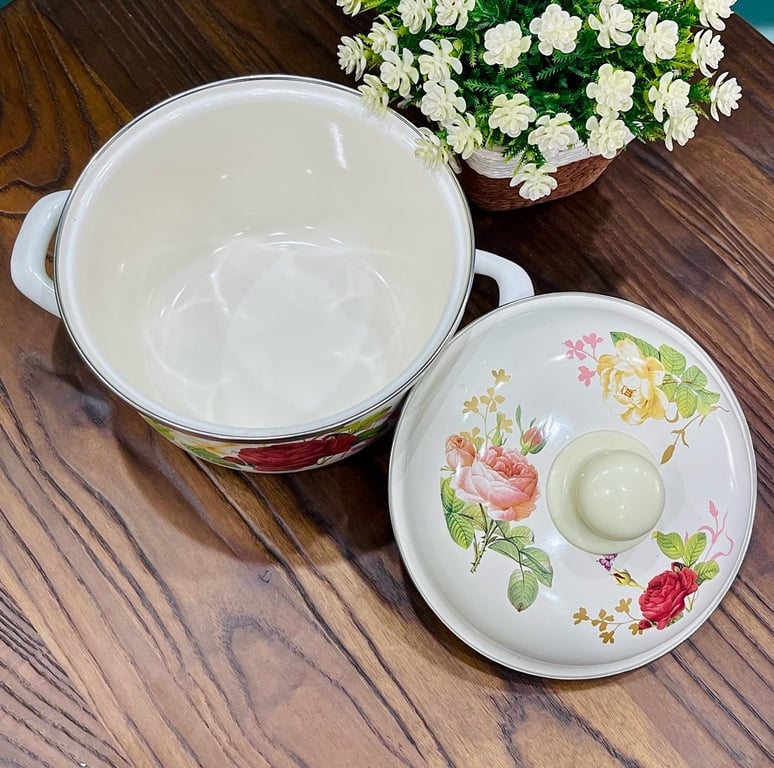 BỘ 3 NỒI TRÁNG MEN SỨ TRUNG HOA 18-20-22CM