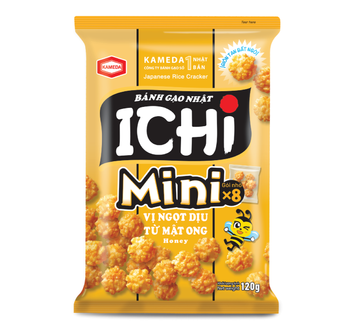 Bánh gạo nhật Ichi Mini vị ngọt dịu mật ong