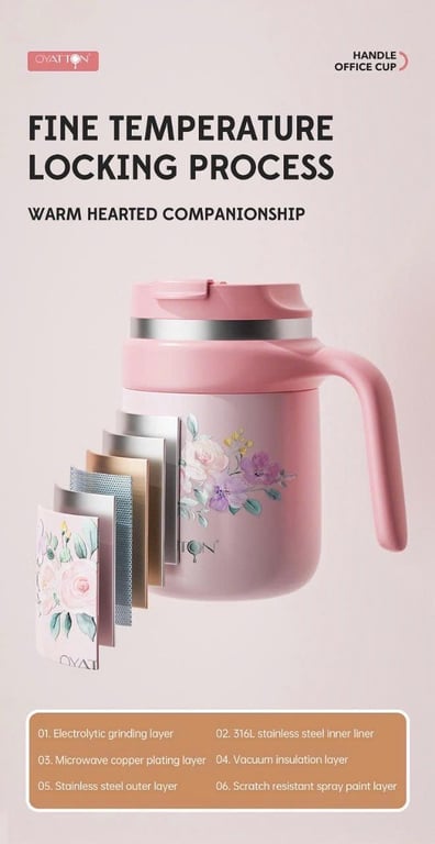 Bình ủ cháo, cốc giữ nhiệt Lady L’Amour 500ml Oyatton - O55