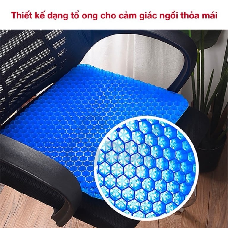 Đệm (nệm) ngồi thông minh 3D làm từ GEL SILICON mát lạnh thoáng khí, chống trĩ