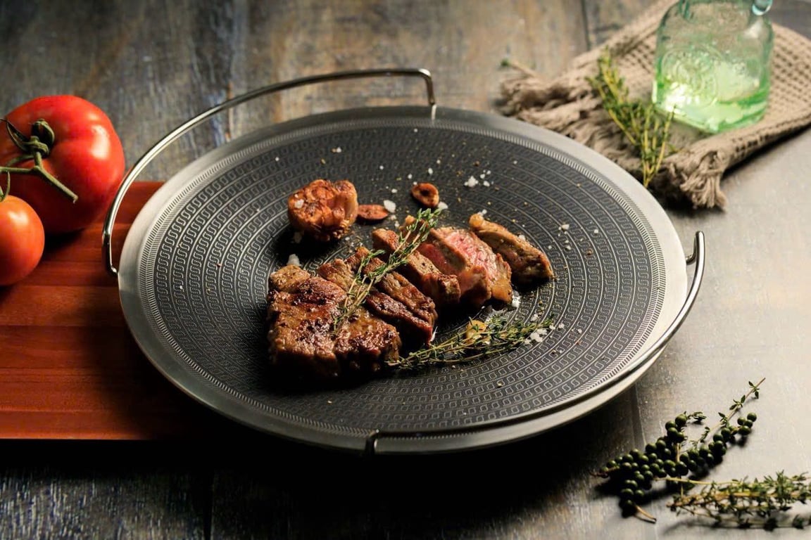 CHẢO NƯỚNG INOX 3 LỚP BLACKCUBE 34CM FIVESTAR