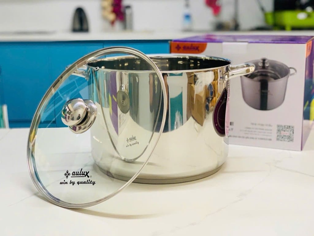 NỒI LUỘC GÀ INOX 304 CAO CẤP AULUX 5 ĐÁY