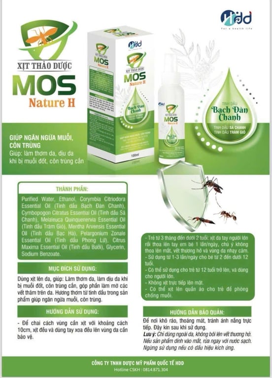 Xịt thảo dược mos c/100ml xịt mũi