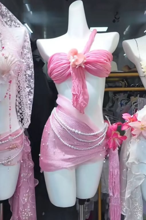 Set bikini hottrend hồng