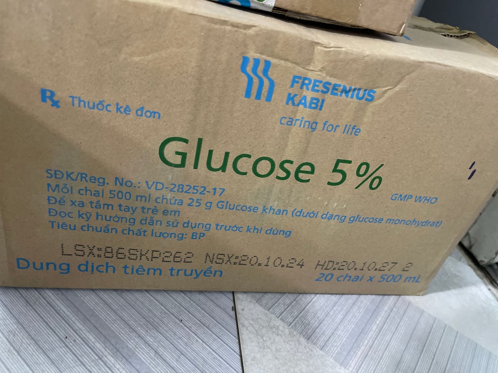 Glucose 5% nhựa kabi thùng/20c