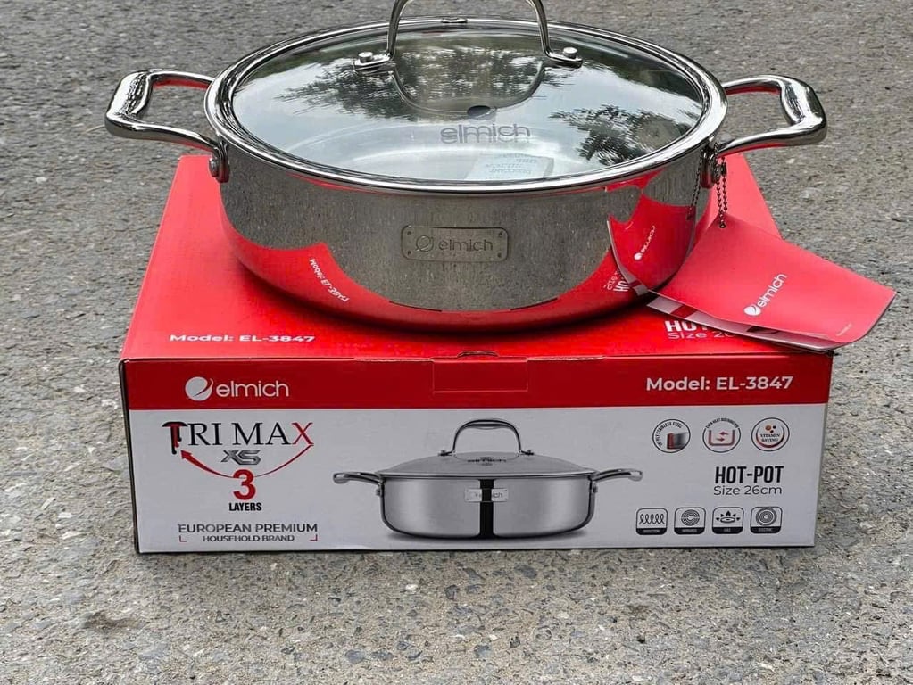 NỒI LẨU INOX LIỀN KHỐI ELMICH TRIMAX EL3847 26CM