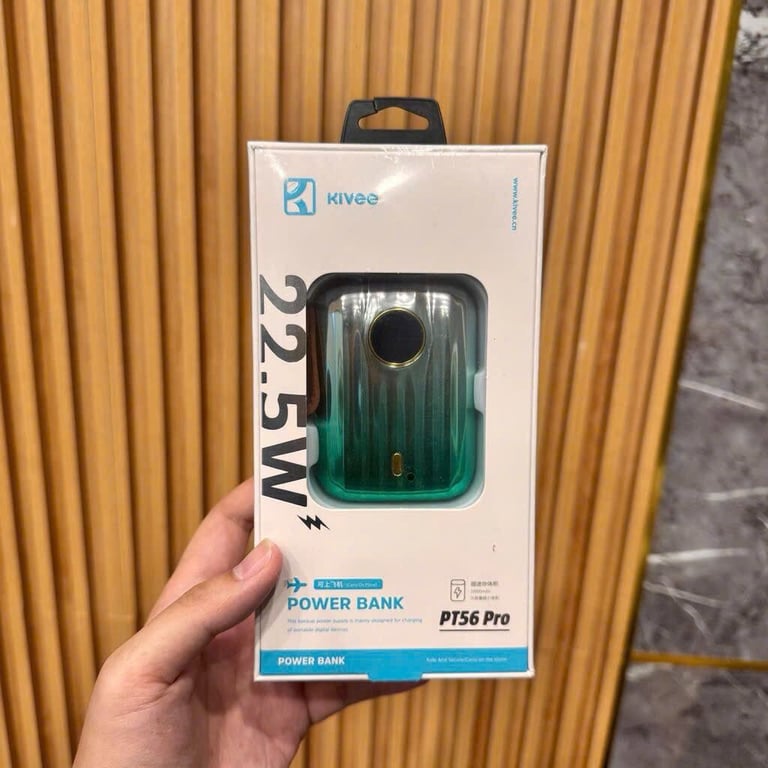 PIN DỰ PHÒNG MINI KIVEE PT56 PRO – 10.000mAh, SẠC NHANH 22.5W
