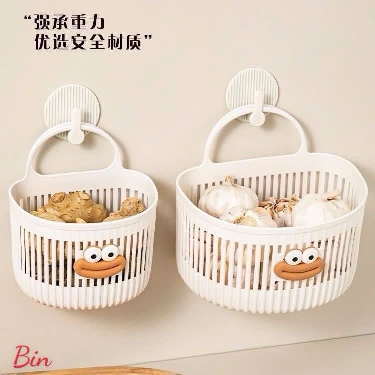 Set 2c Giỏ Treo Tường Đa Chức Năng Cho Nhà Tắm , Nhà Bếp Tiện Lợi