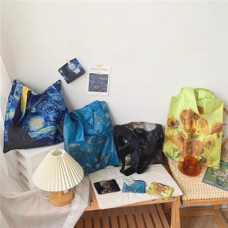 Set 3 túi hoạ tiết tranh Van Gogh
