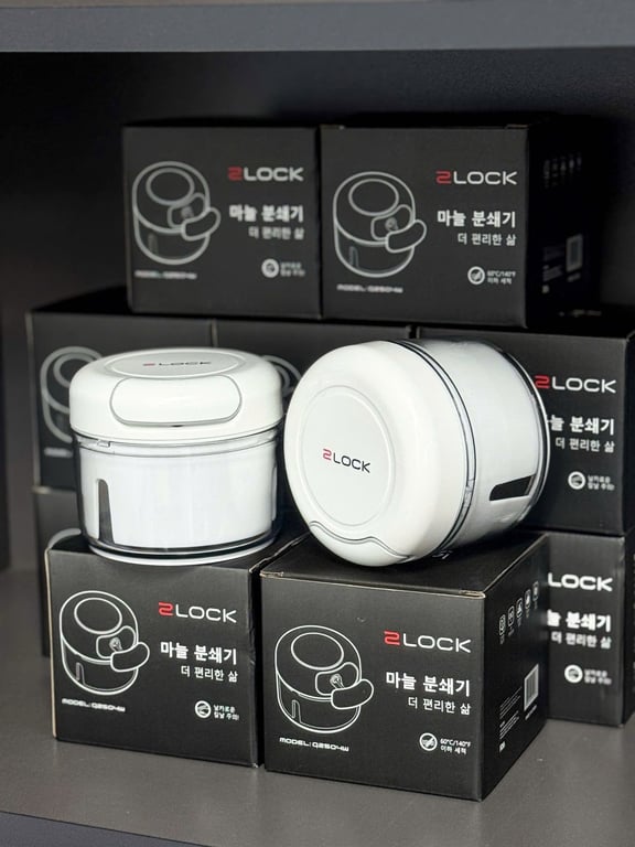 máy xay tỏi kéo tay 2LOCK Korea