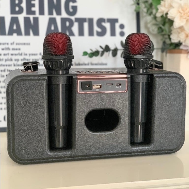 Loa Bluetooth Karaoke K186 Pro kèm 2 mic