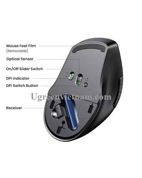 Chuột Máy Tính Không Dây Bluetooth Ugreen 90395 (MU101)