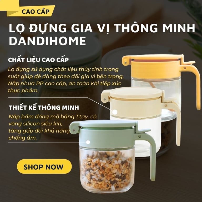 LỌ ĐỰNG GIA VỊ DANDIHOME