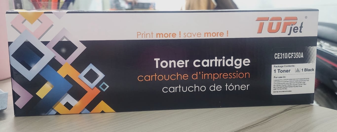 Hộp Mực In Laser Tương Thích Hiệu TopJet CE310/CF350A CANON 329 - Màu Đen