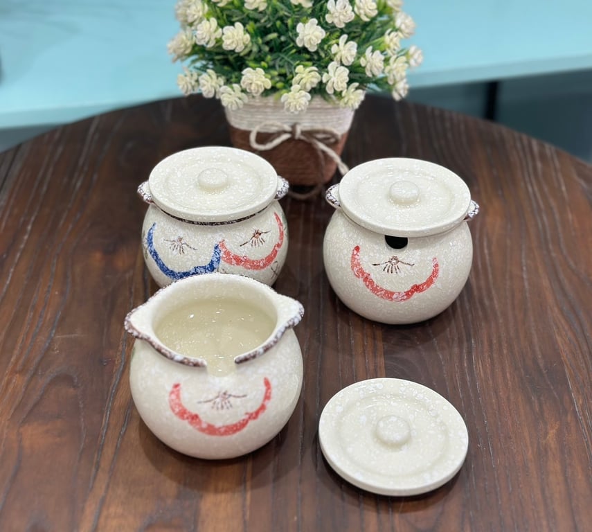 Hũ sành đựng mỡ 700ml