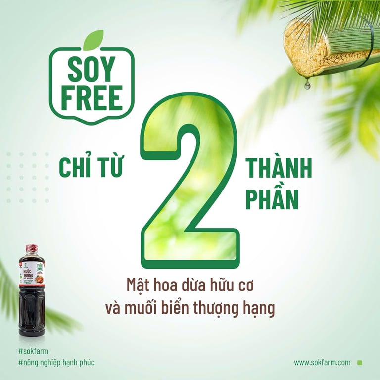 NƯỚC TƯƠNG MẬT HOA DỪA HỮU CƠ SOKFARM