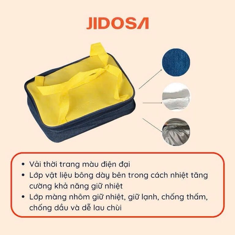 HỘP CƠM GIỮ NHIỆT VĂN PHÒNG INOX 304 JIDOSA