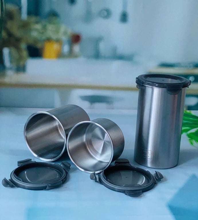 NC06 - Set 3 hộp Inox 304 đựng thực phẩm (500ml+900ml+1400ml)