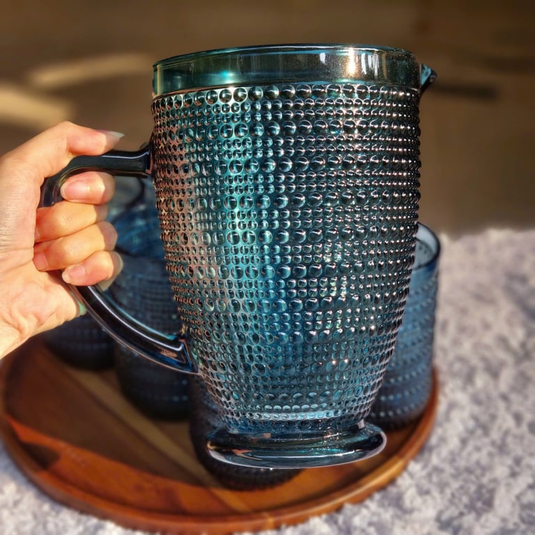 BỘ BÌNH CỐC THUỶ TINH HẠT MƯA