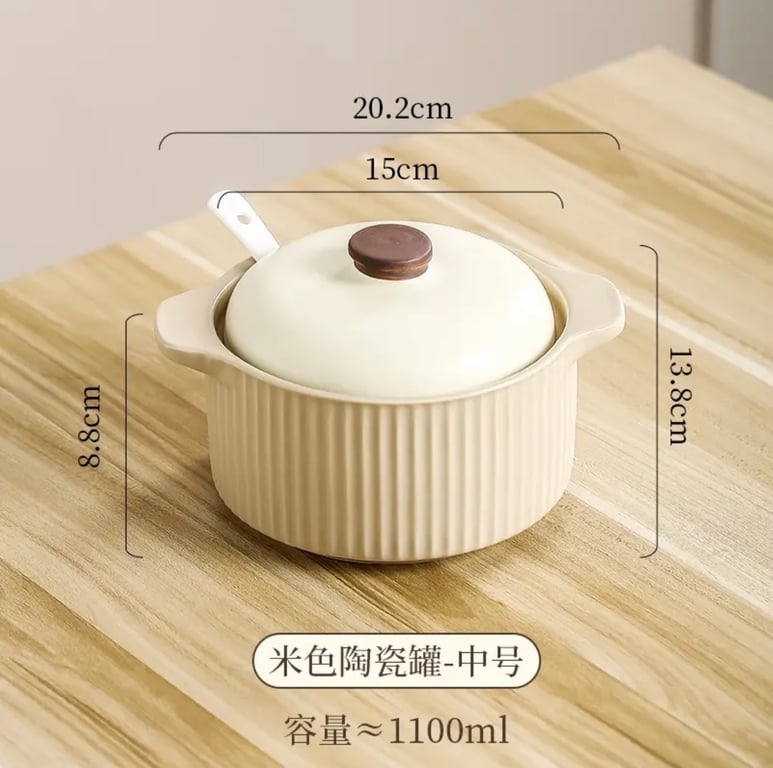 Âu gốm 1100ml vân sọc siêu sang