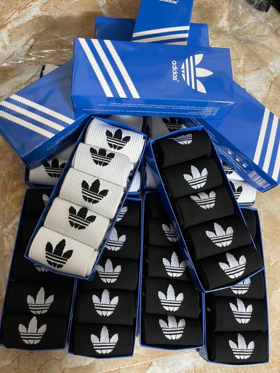 HỘP 5 ĐÔI TẤT ADIDAS CỔ CAO SIÊU ĐẸP