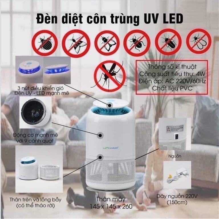 ĐÈN BẮT MUỖI TIA UV BUGS-KILLER