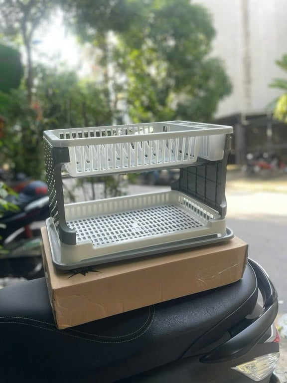 KỆ GIÁ ÚP BÁT ĐĨA HAI TẦNG