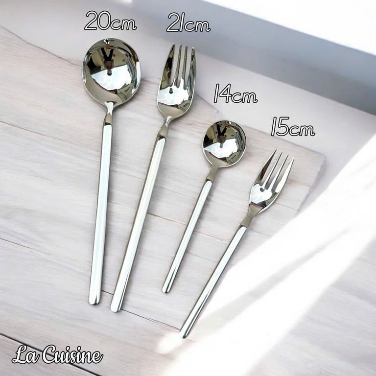 Bộ thìa dĩa hoa quả inox 304 La Cuisine - đủ size