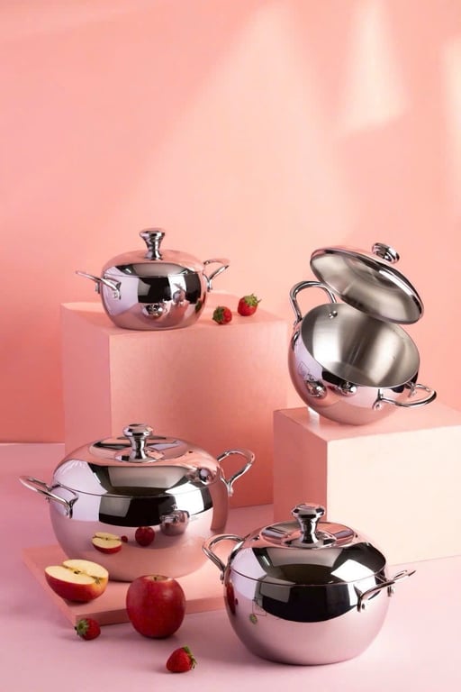 Nồi inox Fivestar 3 lớp inox 304 dáng quả táo 🍎 đun từ.