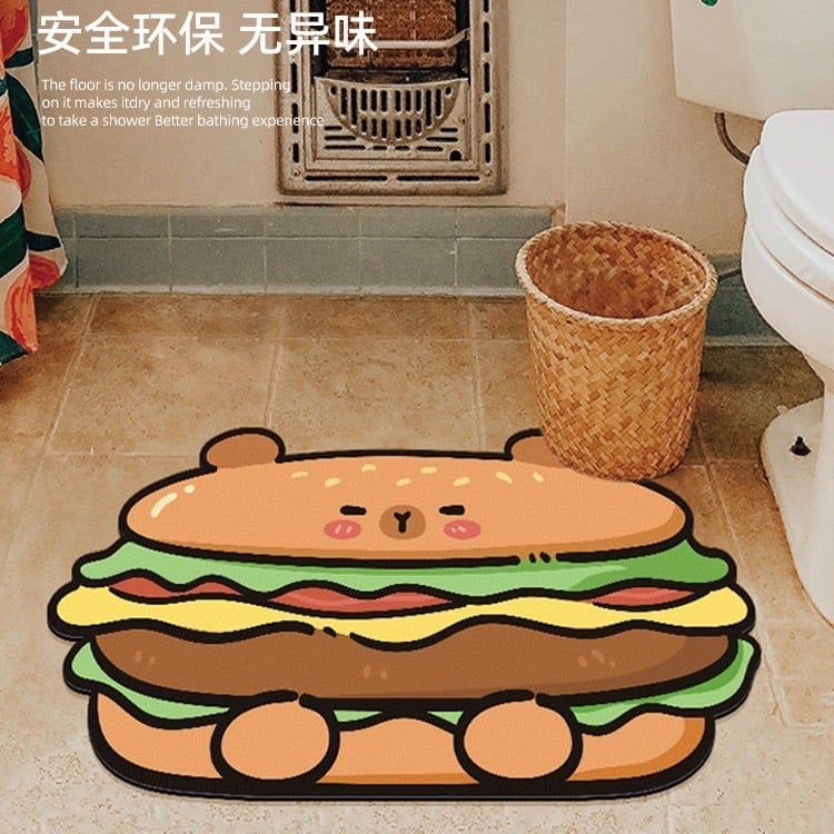 Thảm Lau Chân Silicon Hoạ Tiết Cute