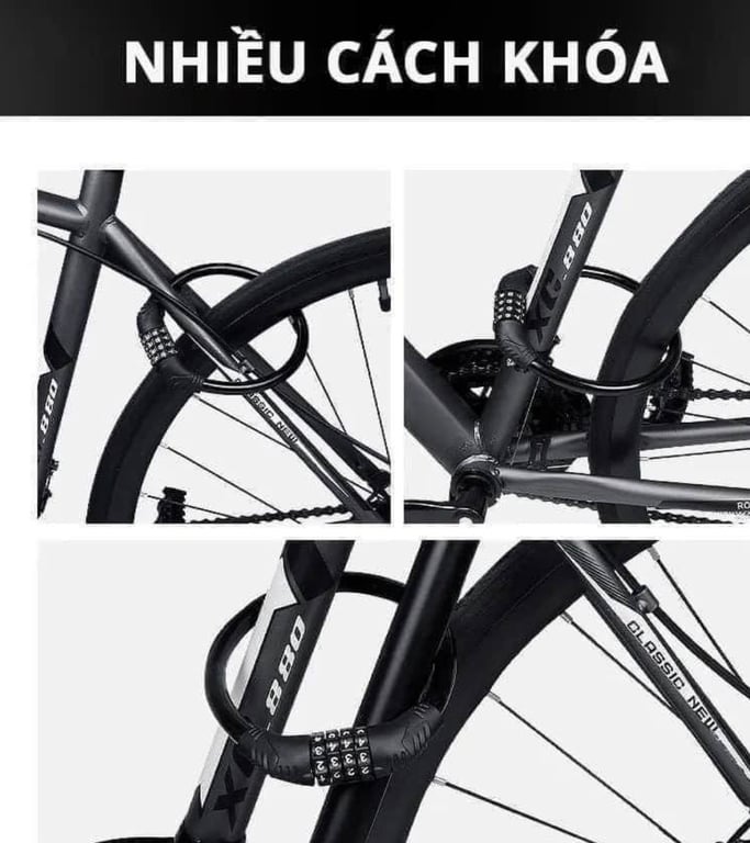 KHÓA XE ĐẠP MẬT MÃ 4 SỐ